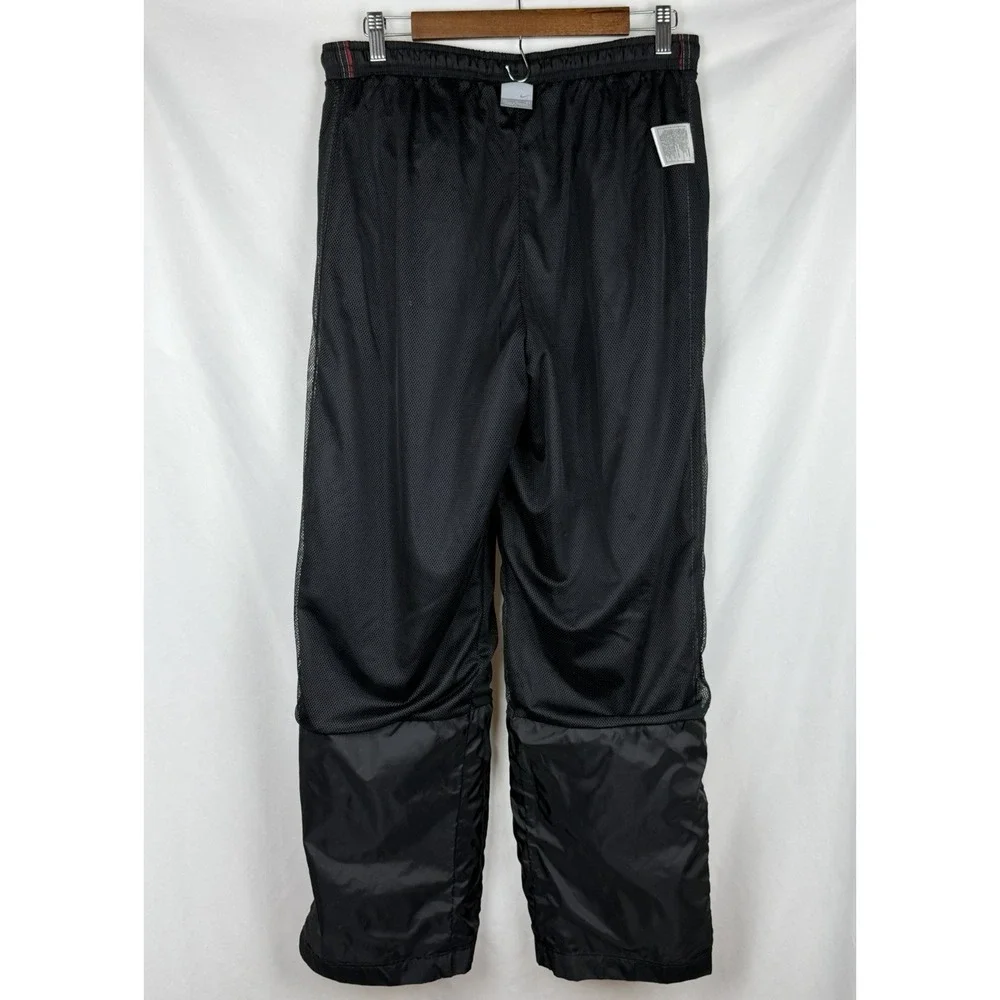 Nike 72 Vintage Windpants Mens L Black Gray Track Pants Mesh Lined Warm Up Swish